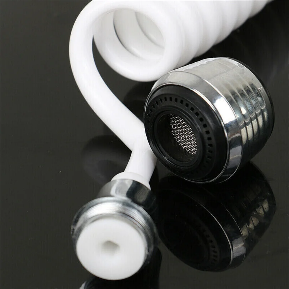 Water Saving Tap Adapter Featuring Flexible Long Hose Faucet Extender Nozzle Spray Bubbler Resilient ABS Construction