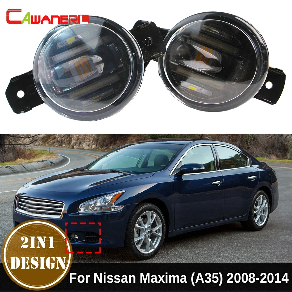 

2 X 2IN1 Car Front LED Fog Light with DRL Daytime Running Lamp Function For Nissan Maxima A35 2008 2009 2010 2011 2012 2013 2014