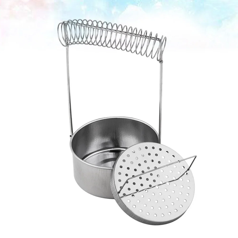 1 szt. Stalowy pojemnik do czyszczenia pędzli malarskich, przenośne akcesoria artystyczne do rysowania, wygodny, oszczędzający miejsce, srebrny.