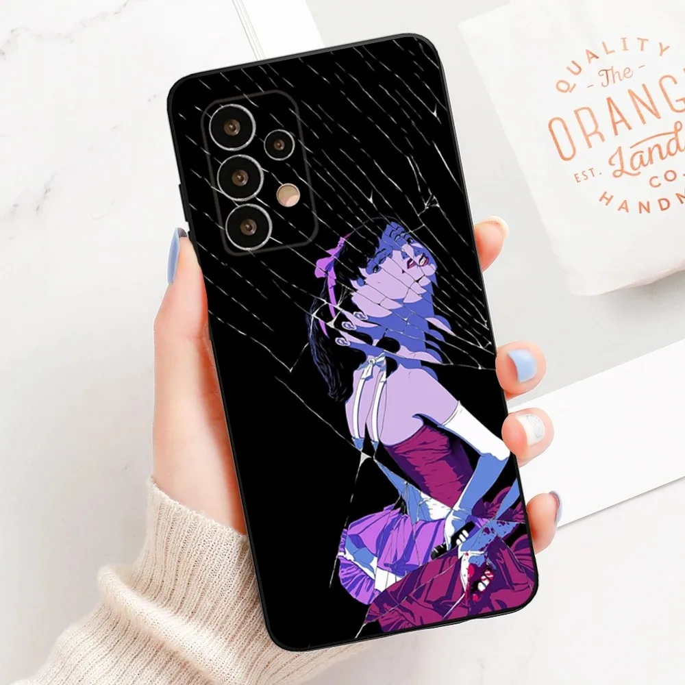 P-Perfect B-Blue Anime Phone Case For Samsung Galaxy A20,A21s,A22,A31,A32,A52,A53,A72,73,A80,A91Soft Black Cover