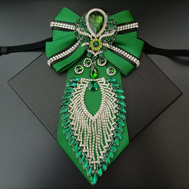 Hochwertige Strass-Fliege, Original Handgefertigt, Luxuriöse Herren-Krawatte für Business, Bankett, Hochzeit, Anzug, Hemdkragen, Schmuckgeschenk – Detail 5