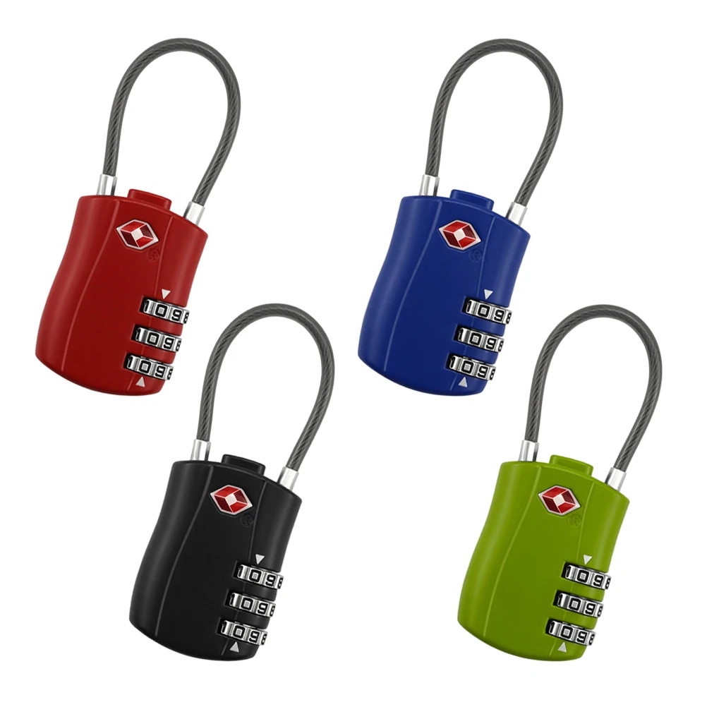 

4Pcs Digit Combination Luggage Locks for Travel Outdoor Use Password Code Locks Light Green Red Blue Black
