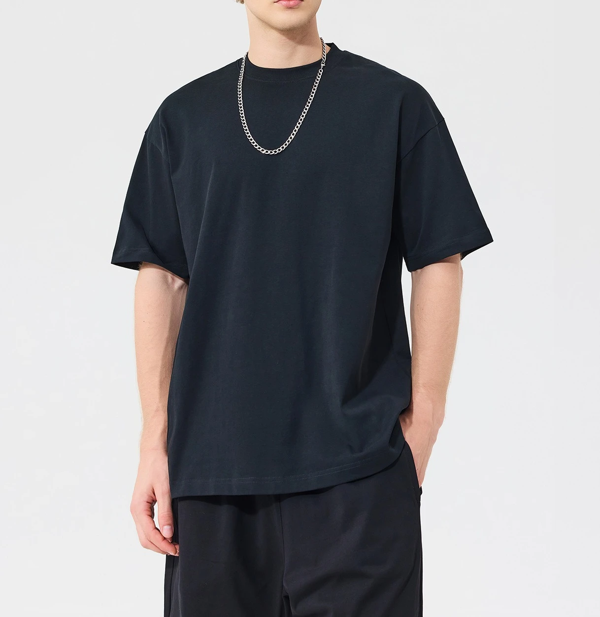 2026 Summer 230G Crew Neck Short Sleeve T-Shirt Men's Loose Cotton Couple Versatile Top