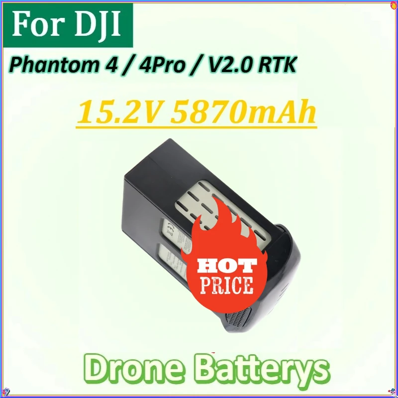 

15.2V 5870mAh for DJI Phantom 4 Advanced 4Pro V2.0 RTK Intelligent Flight Drone Battery New Phantom 4 Series Drone Accessories