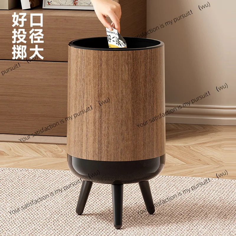Trash can household large large capacity high value living room kitchen multi-function no bending belt cover high foot trash can