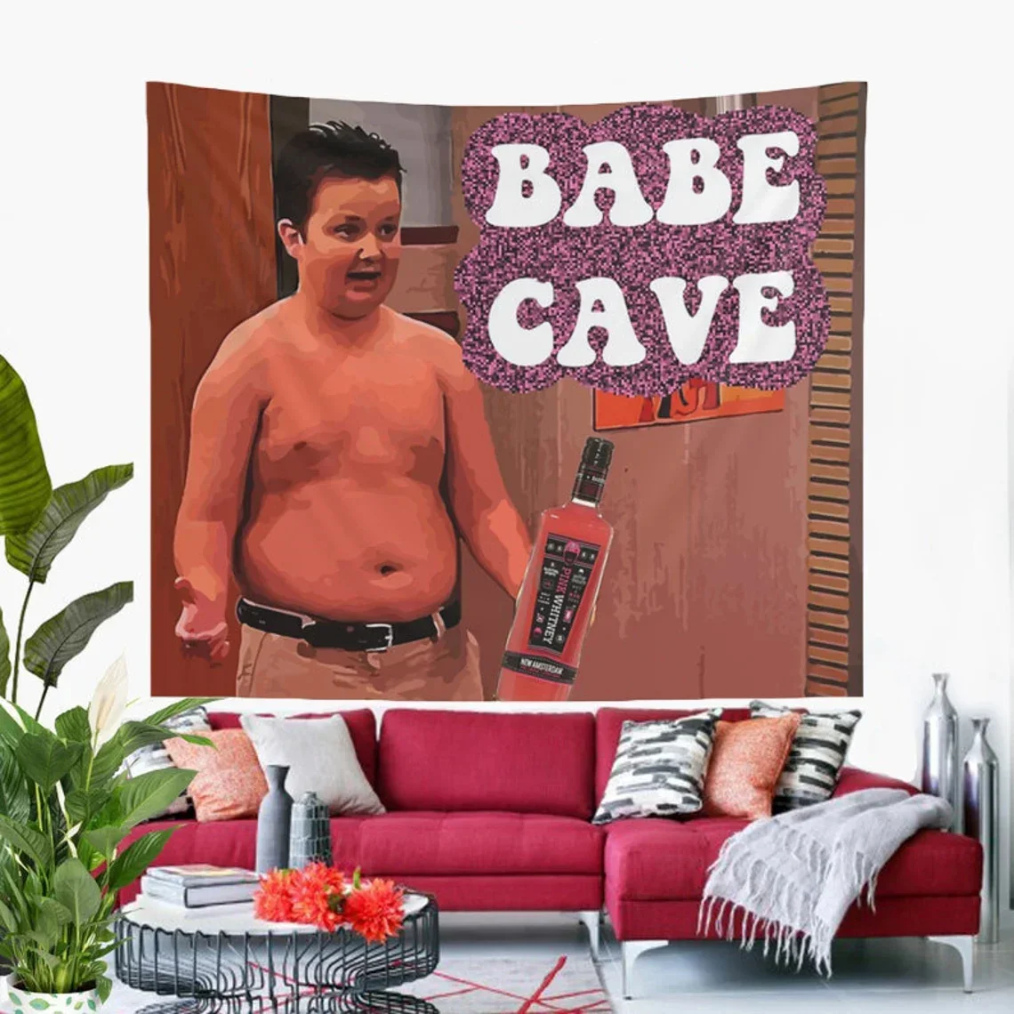 Funny Meme Tapestry Gibby ICarly Wall Tapestry Hippie Hanging Tapestries Wall Hanging Bedroom Home Decor Party Photo Backdrop