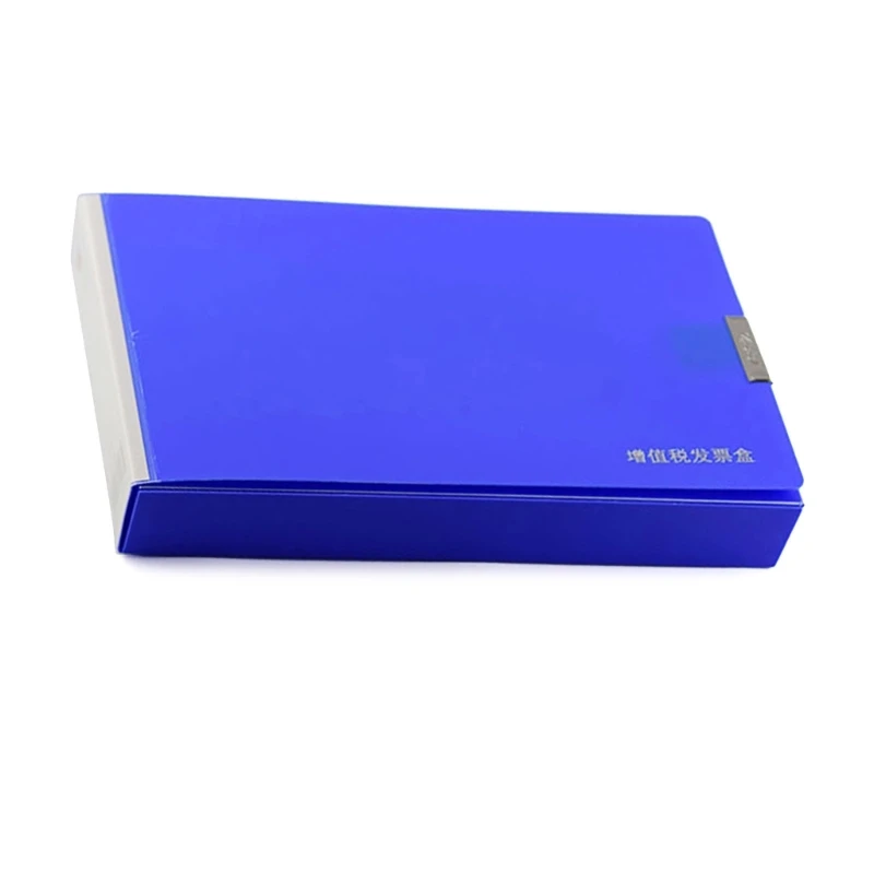 2Pcs Receipt Folder with Clear Label Window Check Bill File Folder Storage Box Small Plastic File Folder Hold 350 Sheets