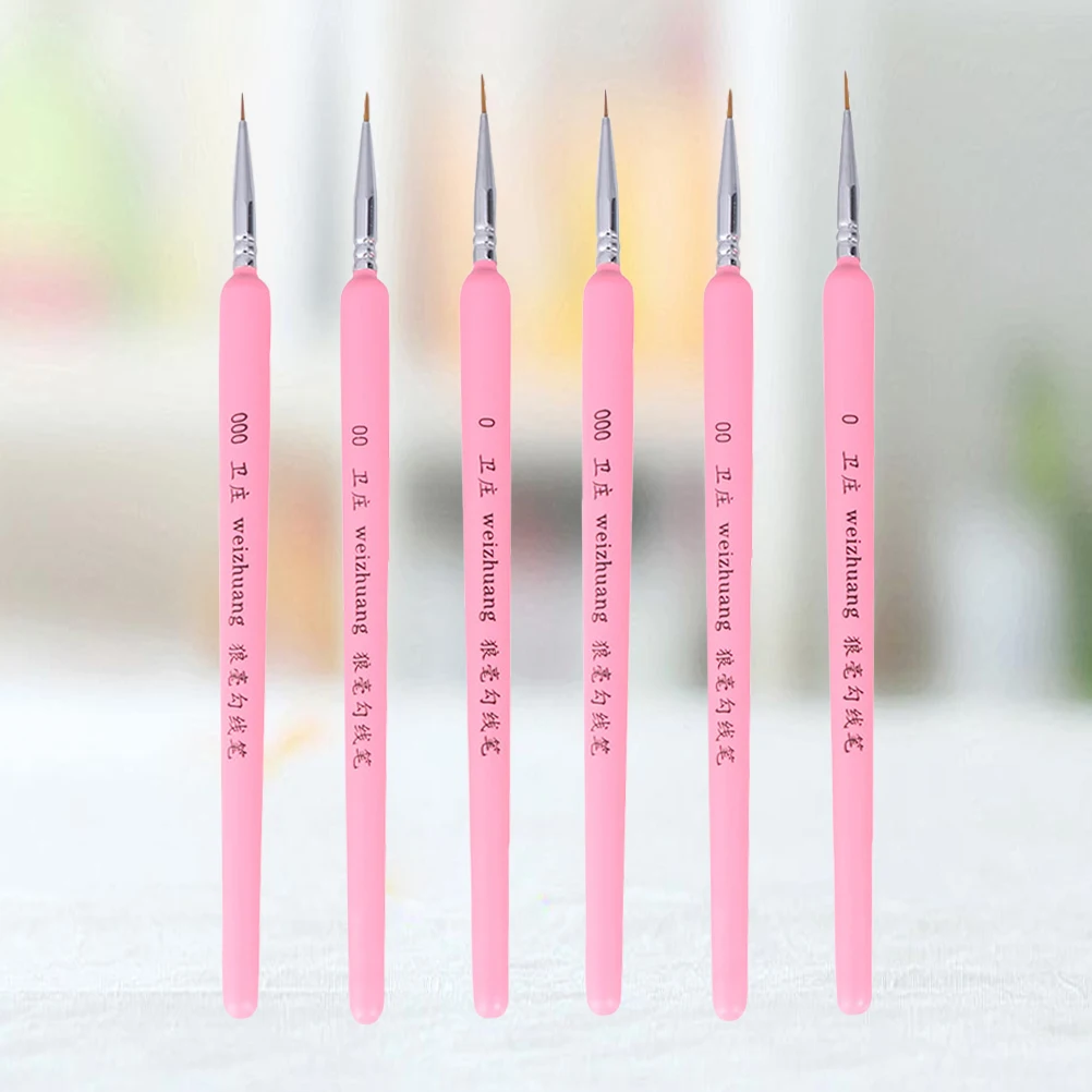 

7pcs Professional Wolf Hair Detail Paint Brush Set Fine Detailing For Acrylic Watercolor Gouache Oil Miniature Painting Travel