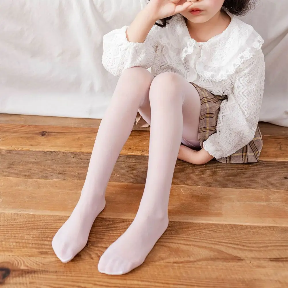 Sweet Transparent Breathable Children Summer Stretchy Stockings Silk Pantyhose Cat Paw  Tights