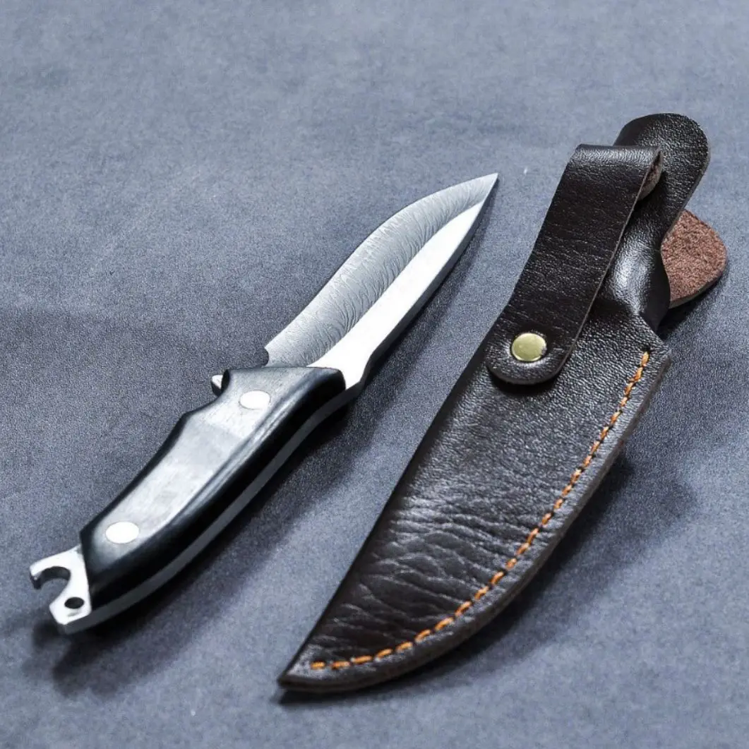 

Новинка 2025 года, многофункциональный карманный нож для кемпинга, прямой нож для выживания EDC с карманным ножом-футляром