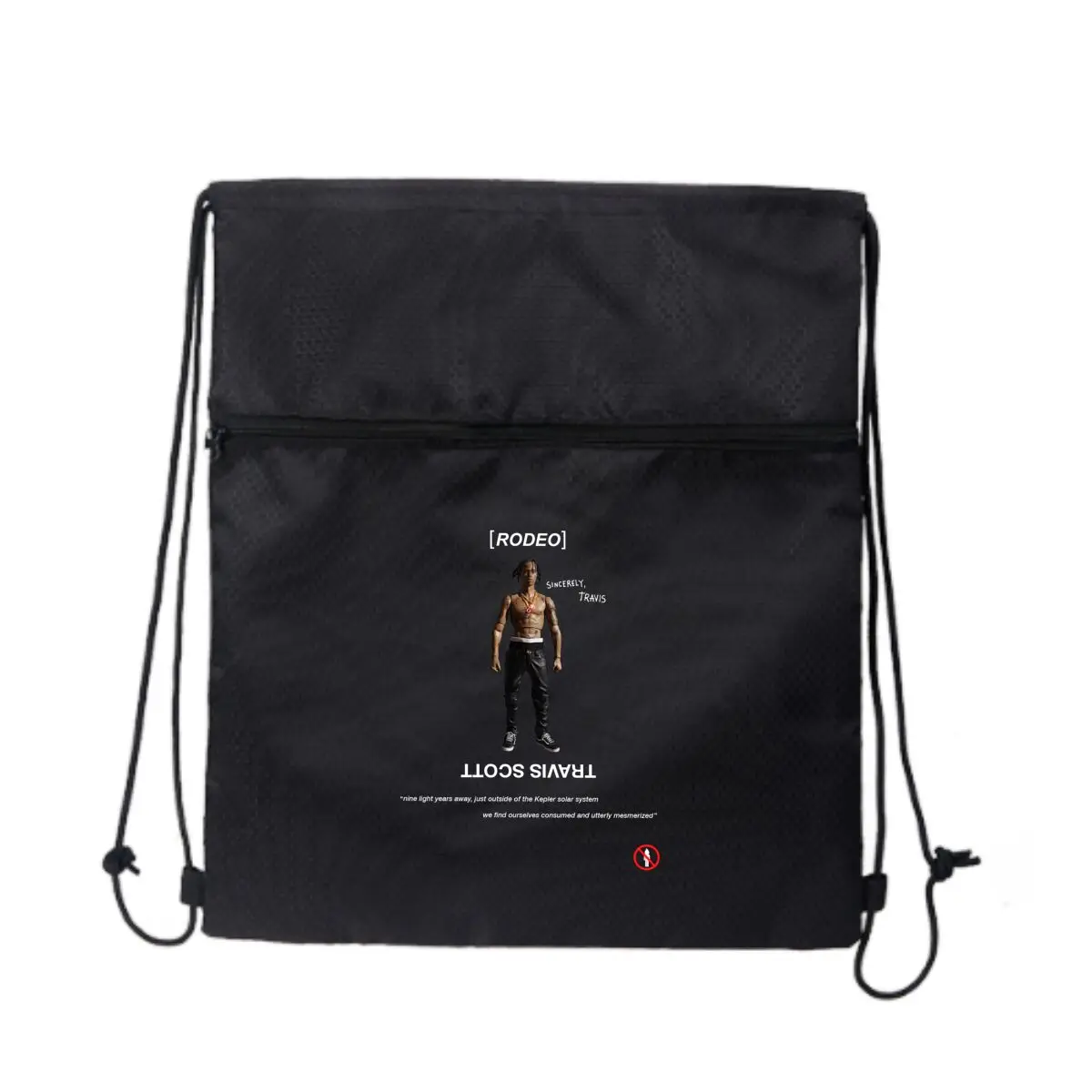 

Татуированная фигура с золотой цепочкой Модный рюкзак на шнурке Портативный дорожный рюкзак