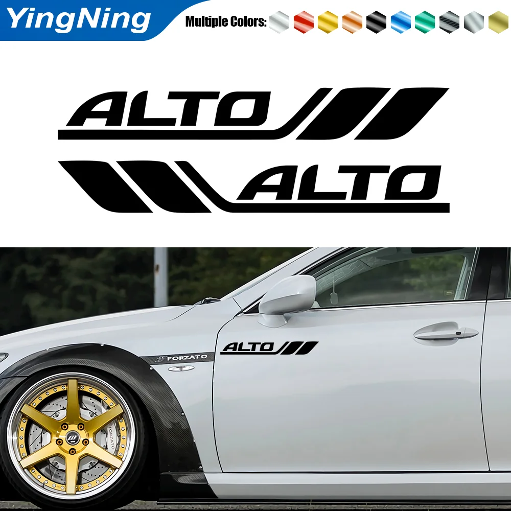 2pcs Car Body Side Sticker Car Reflective Decorative Bumper Leaf Plate Door Vinyl Decal Sticker For Suzuki ALTO Auto Accessories