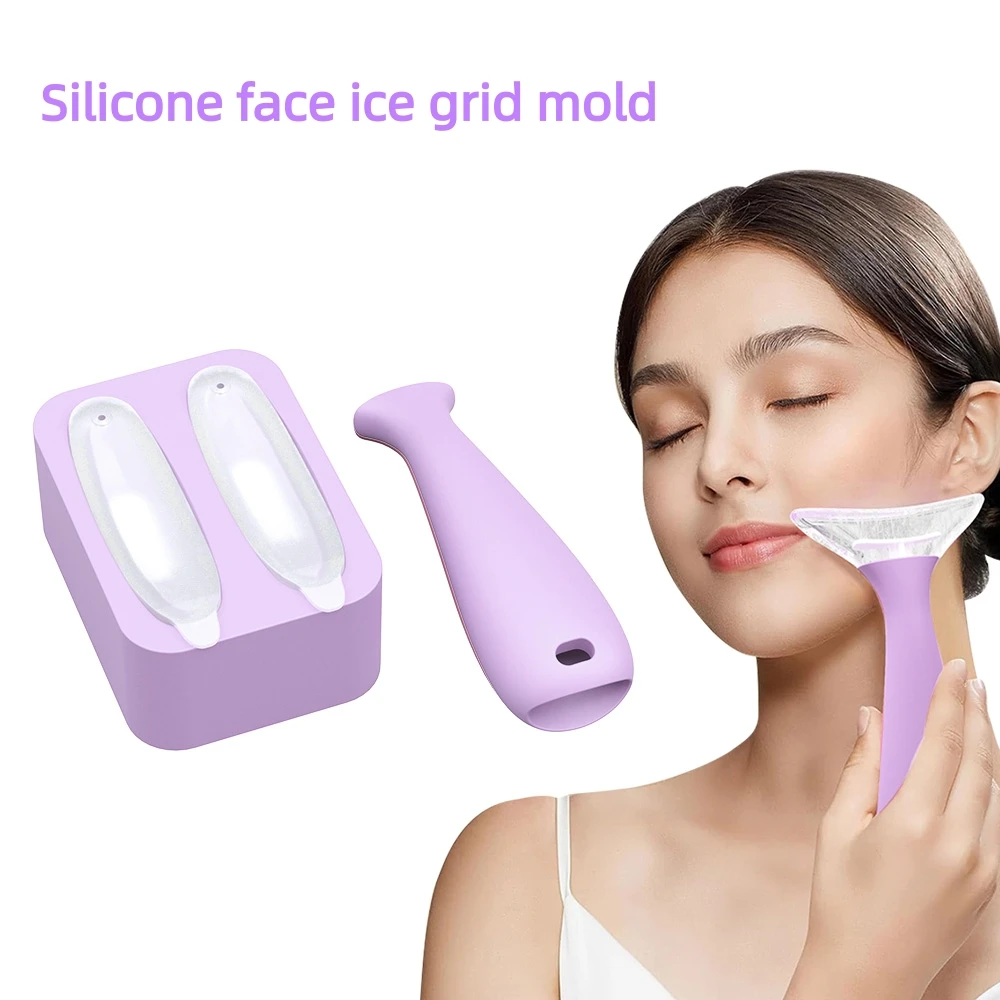 

Facial Beauty Ice Grid, Silicone Roller Mold, Ice Roller Tray and Ice Cubes in One, Lifting the Skin and Soothing Acne Redness