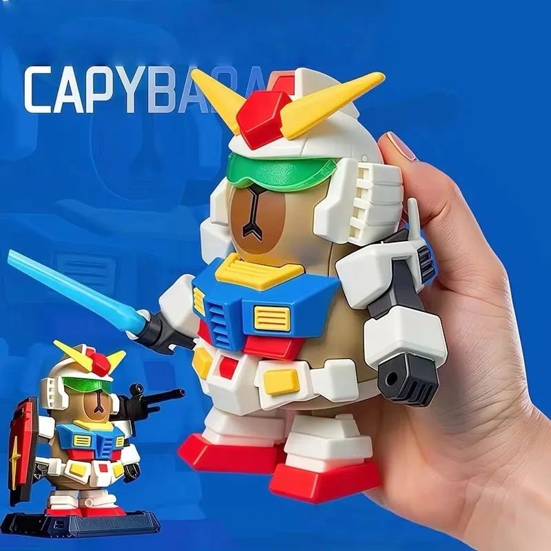 New Capibara Rx-78-2 Desktop Figures For Games A Dwarf Magnetic Decorative Capybara Figurines Toys Gifts Toys