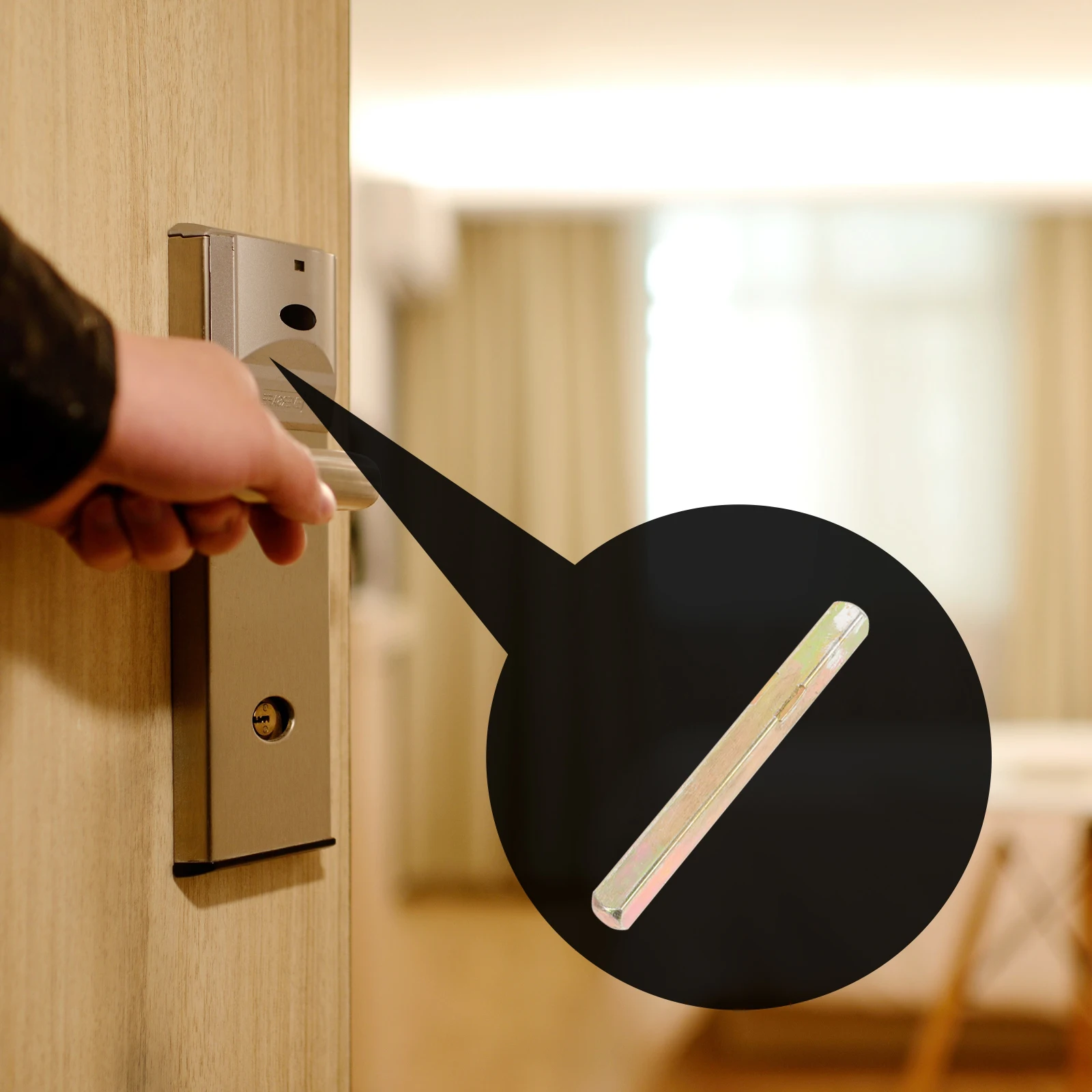 

85mm Door Handle Spindle Bar Old Door Knob Replacement Part Straight Accessory Versatile Design Easy Installation