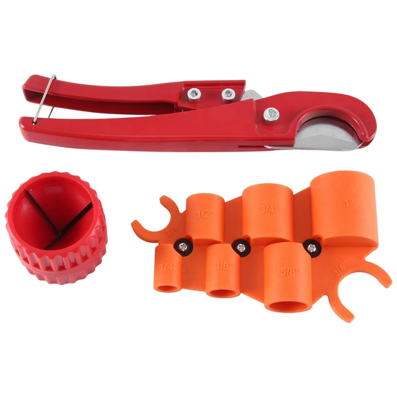 

A08M-Deburring Tool Kit,PVC Pipe Tubing Cutter Depth Gauge And Pipe Cutter Tool, Inner Outer Reamer Pipe Tubing Chamfer Tool