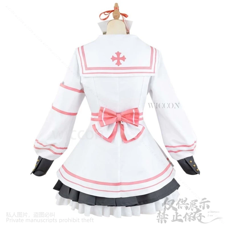 Anime gra niebieskie archiwum Cosplay Sumi Serina kostium pielęgniarki jednolita sukienka różowe peruki włosy seksowne Lolita kobiety impreza z okazji Halloween Cos