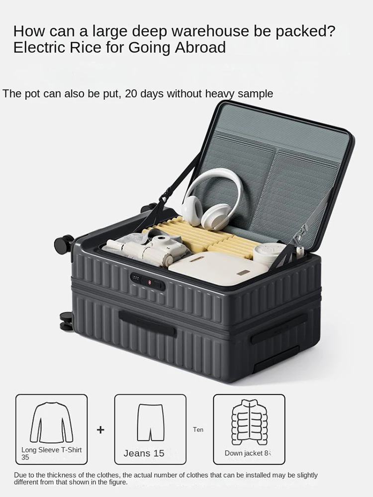 전면 개폐형 수하물 28인치 대용량 여행가방 다기능 확장형 여행 비밀번호 트롤리 케이스 20인치 캐리어