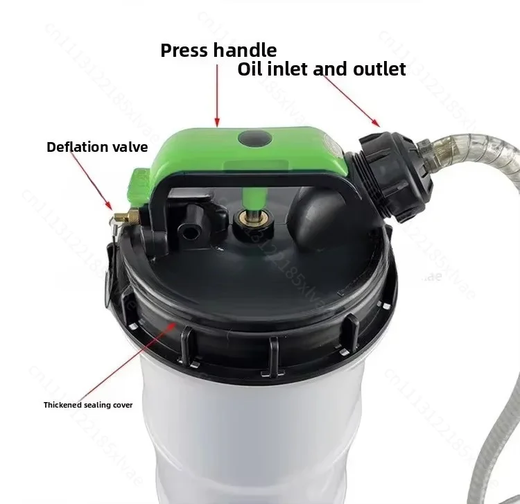 Hand & Pneumatic Oil Extractor, Engine Oil Pump Tool, Silent Self-Priming Oil Suction Device for Fluid Transfer
