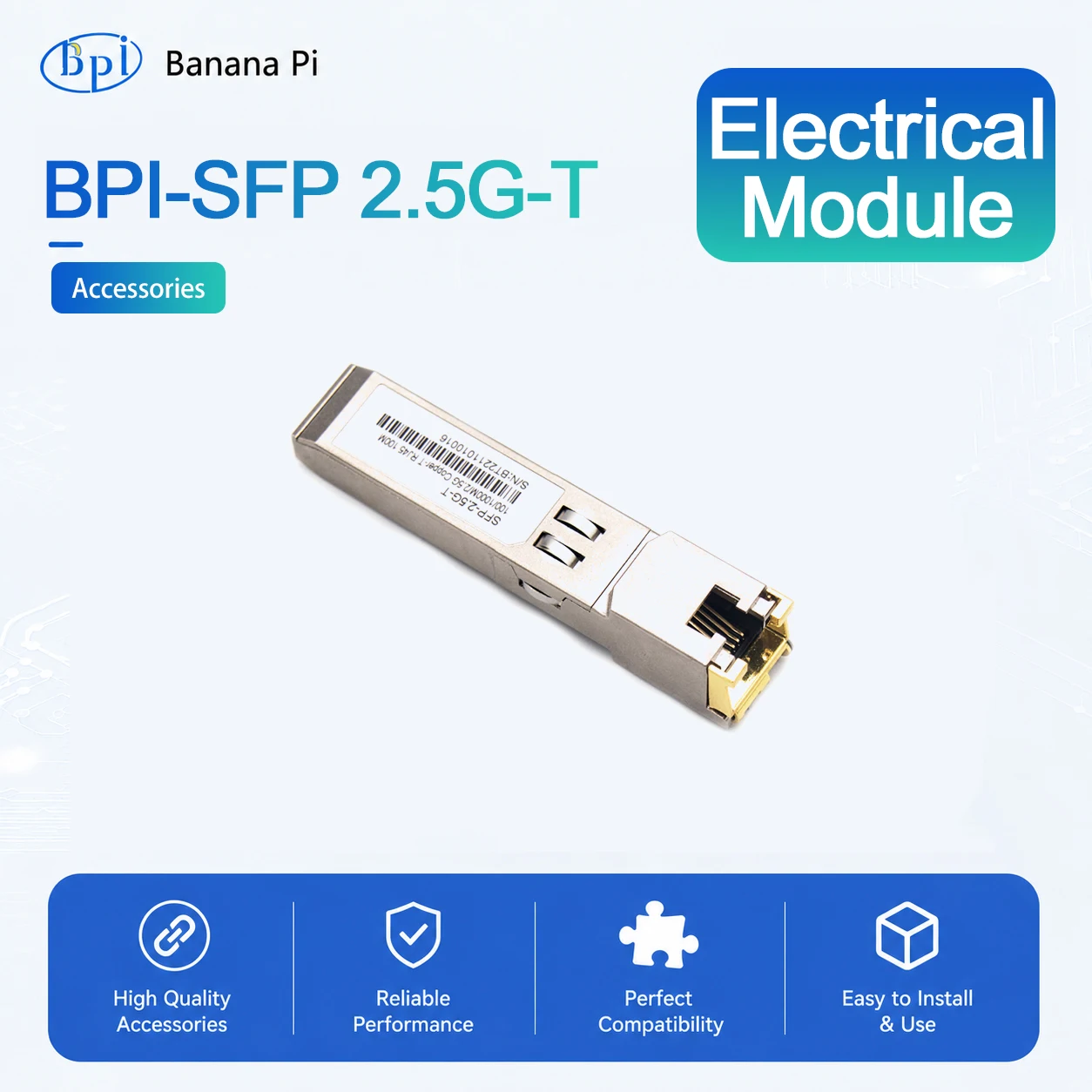 Banana Pi BPI-R3 With SFP 2.5G-T Electric module Compatible with BPI-R3 Routing Board