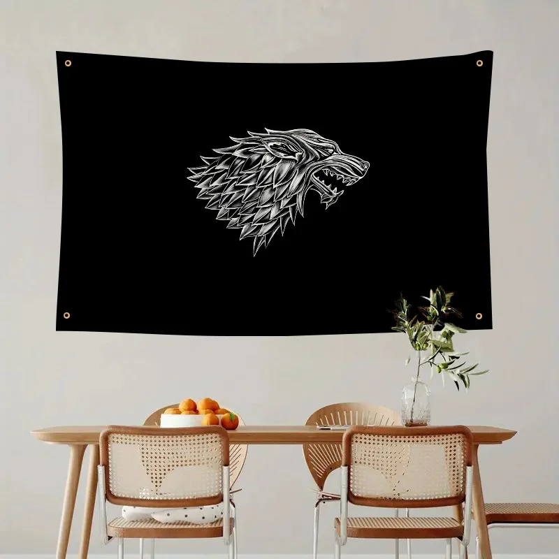 1pc Stark Flag Flags And Banners Four Hole Polyester Outdoor Decor Room Aesthetic