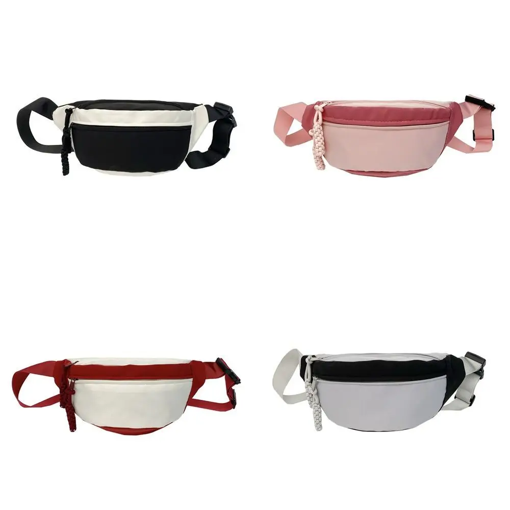 Banana Bag Contrast Color Chest Bag Fanny Packs Half Moon Bag Crossbody Waist Pack Large Capcity Korean Style Running Waist Bag