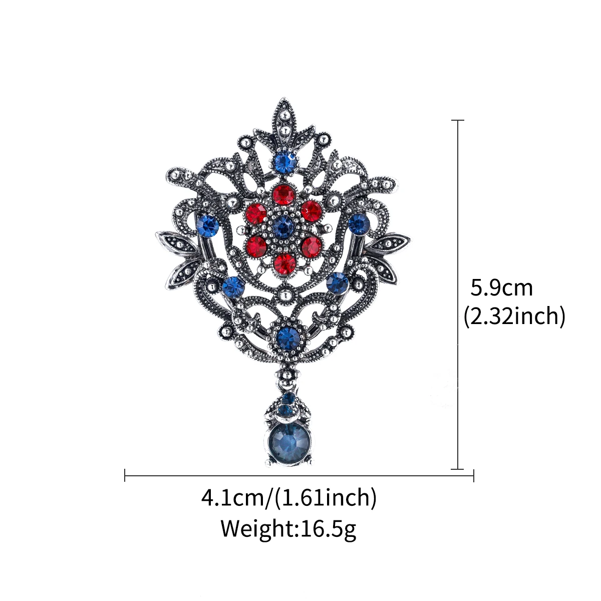 WEIMANJINDIAN Brand New Arrival Vintage Style Crystal Rhinestones Lucky Flowers Drop Brooches Jewelry