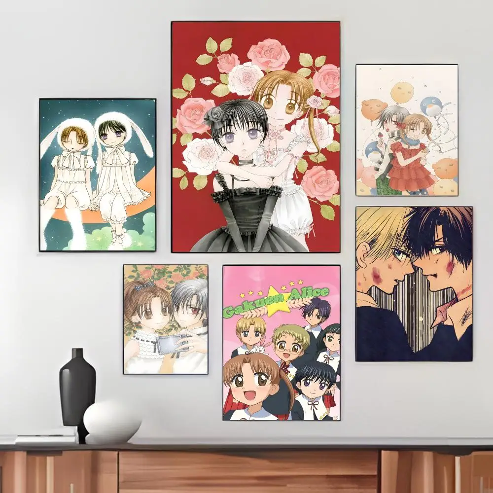 Shoujo Anime Gakuen Alice Poster Pegatina artistica HD autoadhesiva impermeable para salon dormitorio