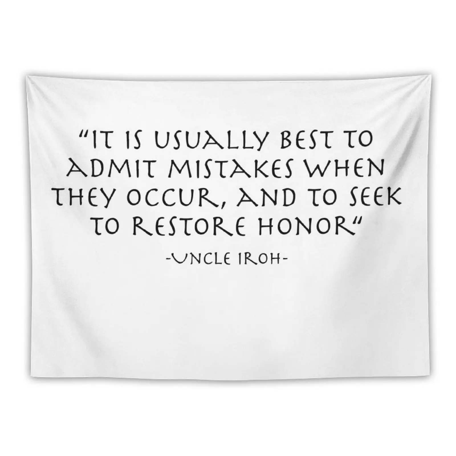 

Uncle Iroh on Mistakes Tapestry Bed Room Decoration Decor For Bedroom Room Decorator