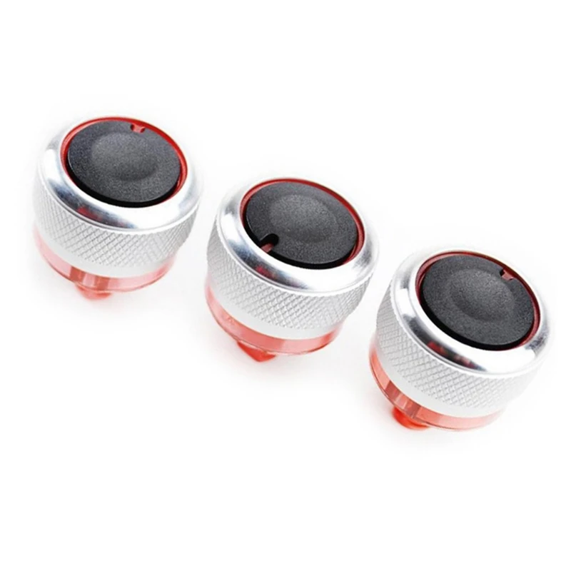 2024 New 3x Auto Air Conditioning Knobs Button Temperature & Fan Speed Adjusters Efficient Temperature Management For 206 207