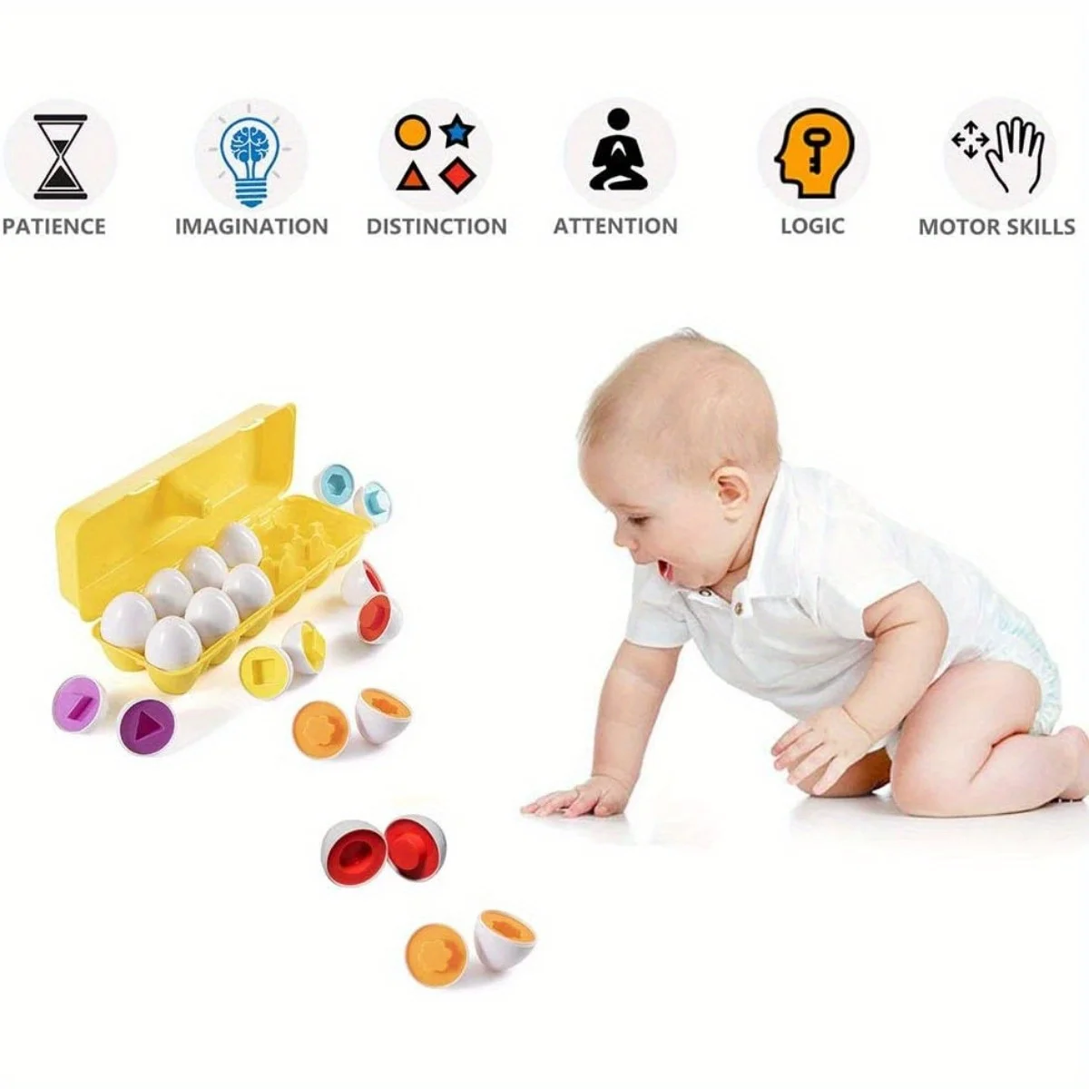 子供の科学と教育のアセンブリ,マッチングエッグカー,カラーcog認識,教育玩具