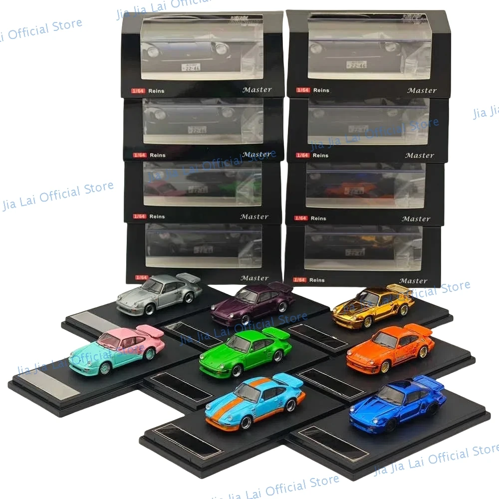 Maestro 1:64 Modelo de coche de juguete de aleación realista con cubierta de motor abierta, pieza de exhibición y regalo de estilo pájaro negro coleccionable, nuevo