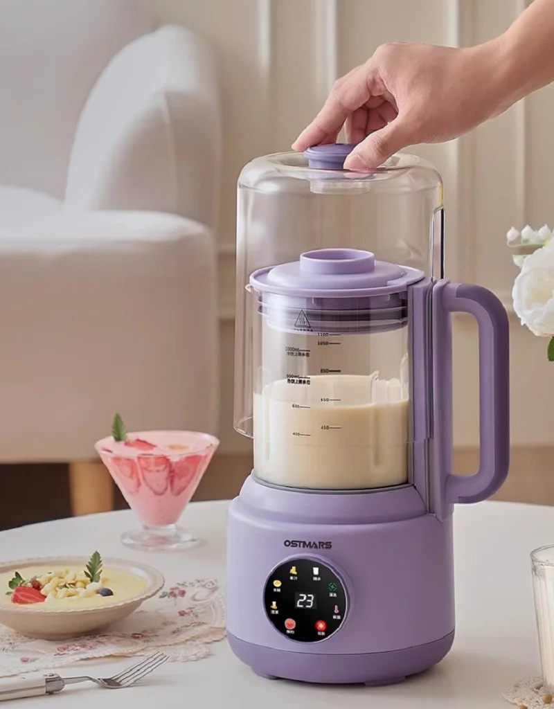 Mini máquina de leite de soja, 1,1l, espremedor elétrico doméstico, 12h, nomeação, quebra de parede, aquecimento, cozinhar, misturador de alimentos, automático, manter aquecido