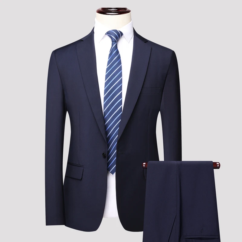 Suits for Men, College Students, Civil Servants, Business Interviews, Formal Wear, Weddings, Grooms, Best Men, Two-Piece Suits