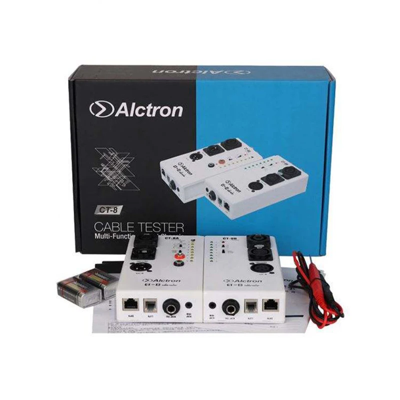 Alctron CT-8 Multi Pirpose Audio Cable Tester RJ45 TRS XLR BNC DMX 5 PINS DIM Network Lan Cable Tester Intelligent Cable Tester