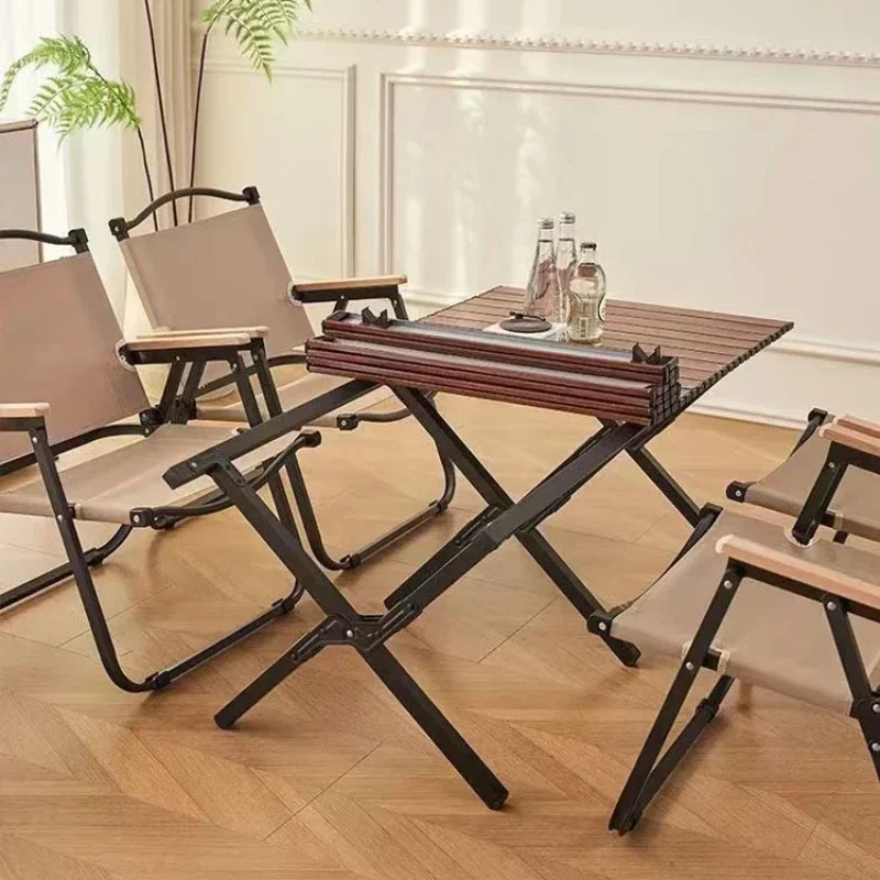 Outdoor Portable Garden Table Foldable Camping Egg Roll Table Picnic Table