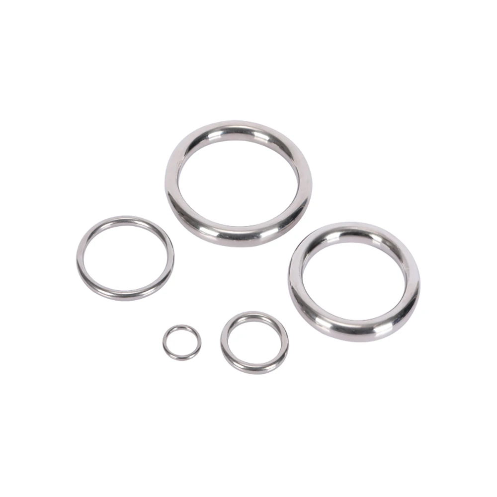 O-Ring 304 حلقات لحام سلسة من الفولاذ المقاوم للصدأ شديدة التحمل ومتينة ومتعددة الأغراض حلقة كبيرة للحرف اليدوية