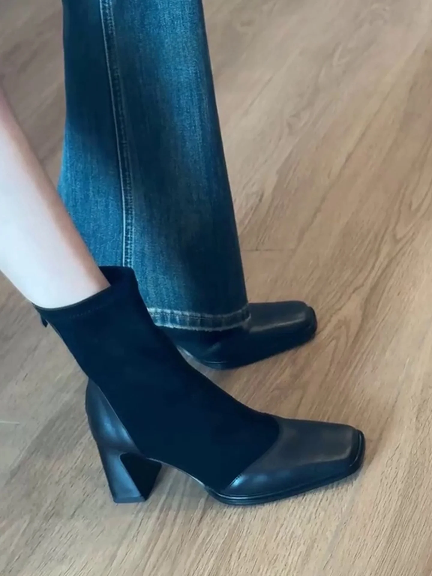 ele-ort-boots-women's-high-heel-elastic-leather-boots-autumn-winter-new-sle-faionable-chelsea-boots-square-head-thi