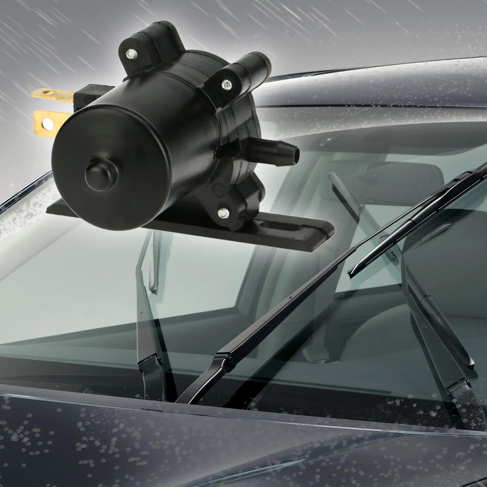 

12 В насос омывателя ветрового стекла, двигатель распыления воды, насос для мойки окон автомобиля, простой в установке, практичный, прочный для автобуса, фургона, авто