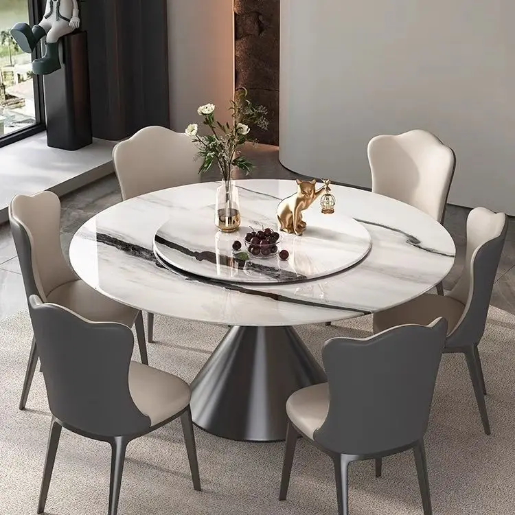 Modern Marble Dining Table for Home Apartment Hotel School or Villa Easy Assembly Adapts to Various Interior Design Stylespromot
