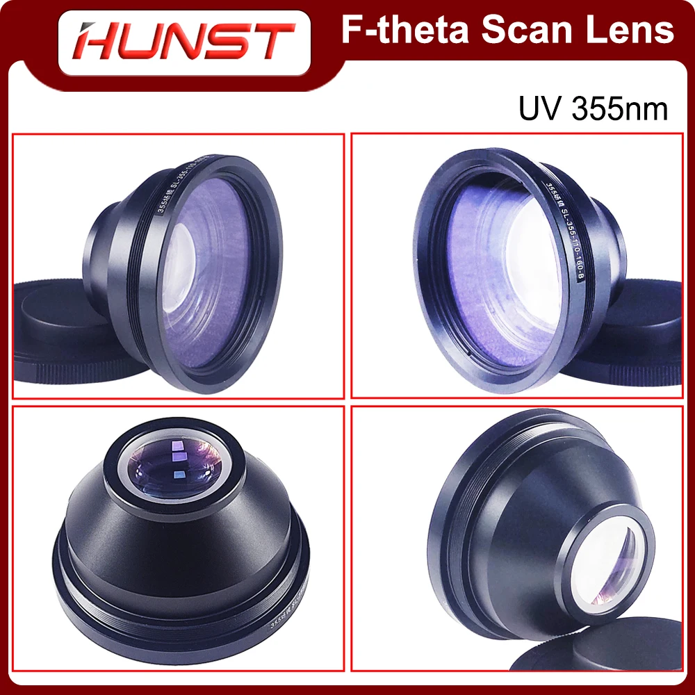 HUNST F-theta scanning field lens 355nm UV laser scanning lens 110X110mm 200X200mm 300X300mm for laser marking machine