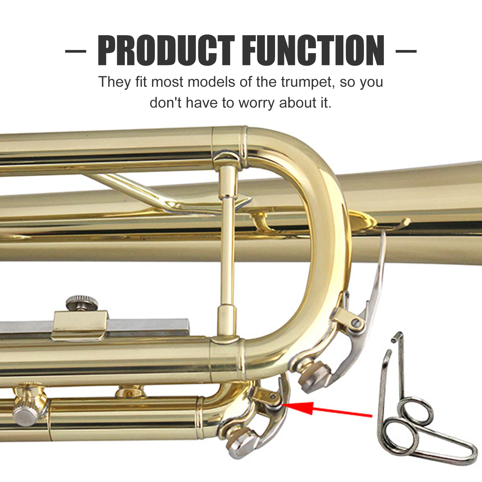 

10pcs Trumpet Accessories Durable Metal Watergate Mountings Drain Clique Fitting Parts Easy Clean Install Long Use