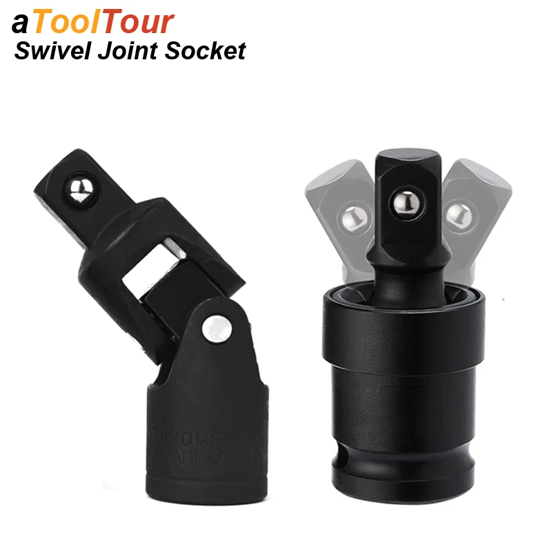 Obrotowy, uniwersalny przegub gniazda U Knuckle Air Wobble Sleeve Adapter Przedłużacz Klucz elektryczny Napęd 1/2 cala 90 360 stopni