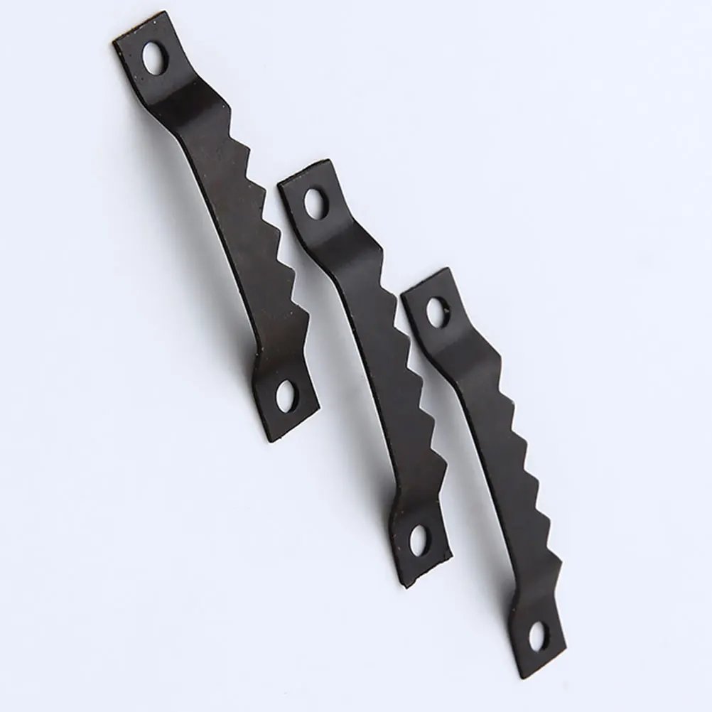 

150pcs Serrated Hooks Picture Frame Hangers Holders Screws Durable Lightweight For Photo Cross-Stitch Black