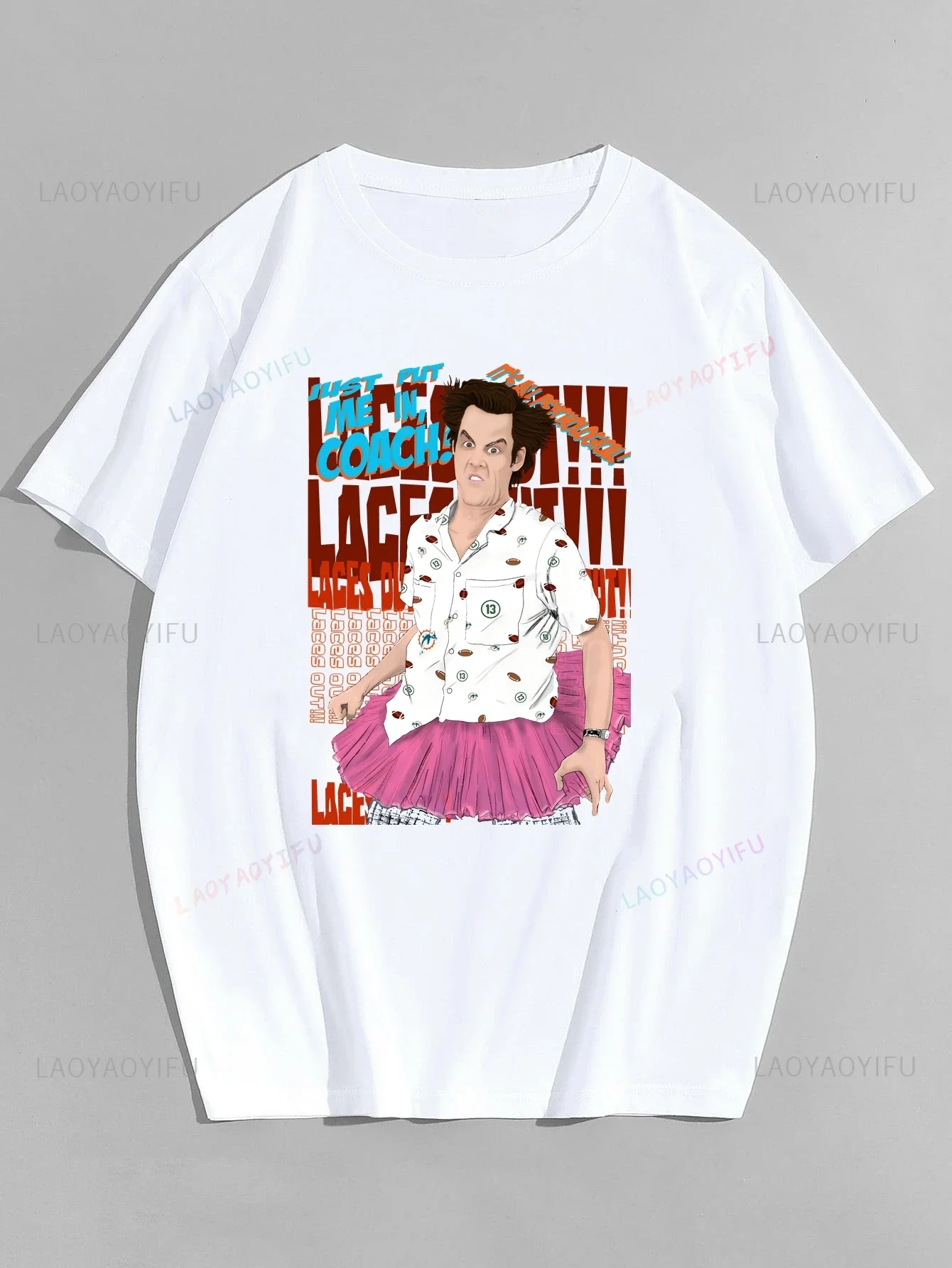 Stylish Retro Comedy Film Ace Ventura Pet Detective Loose Short Sleeve T-shirt Unisex Shirt Graphic Oversized T-shirt