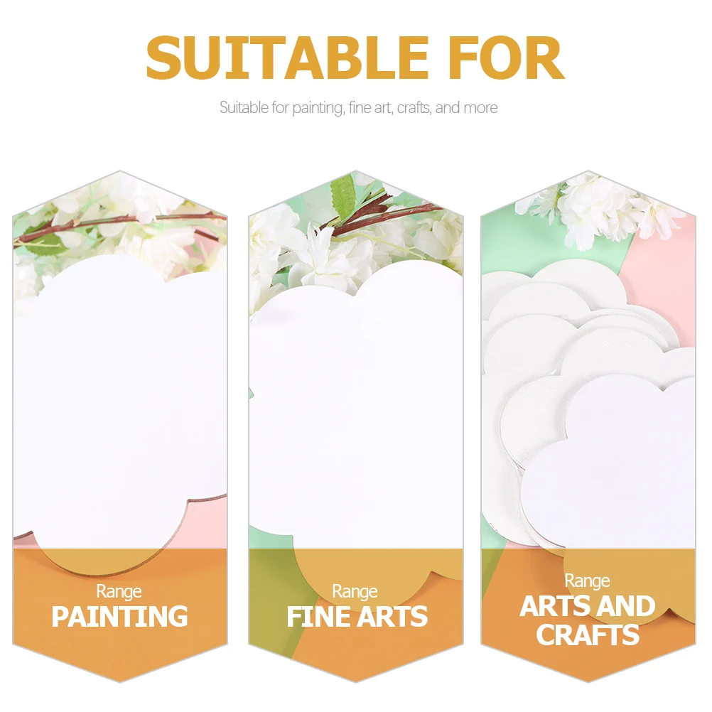 

10 Pcs Cotton Oil Painting Board Flat Canvas Boards Practice Tool Canvases for White Supplies