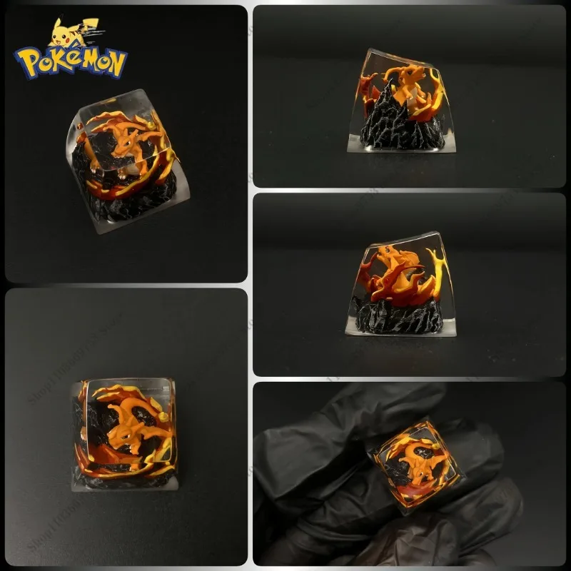 Pokemon Gyarados Resin Keycaps Anime Charizard Bulbasaur Charmander Customized Mechanical Keyboard DIY Keycaps Accessories Gifts