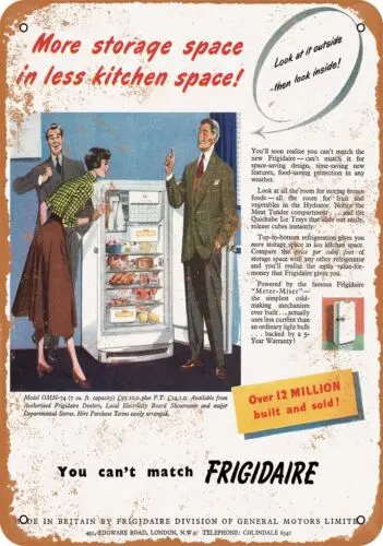 Metal Sign - 1951 Frigidaire Refrigerators -- Vintage Look