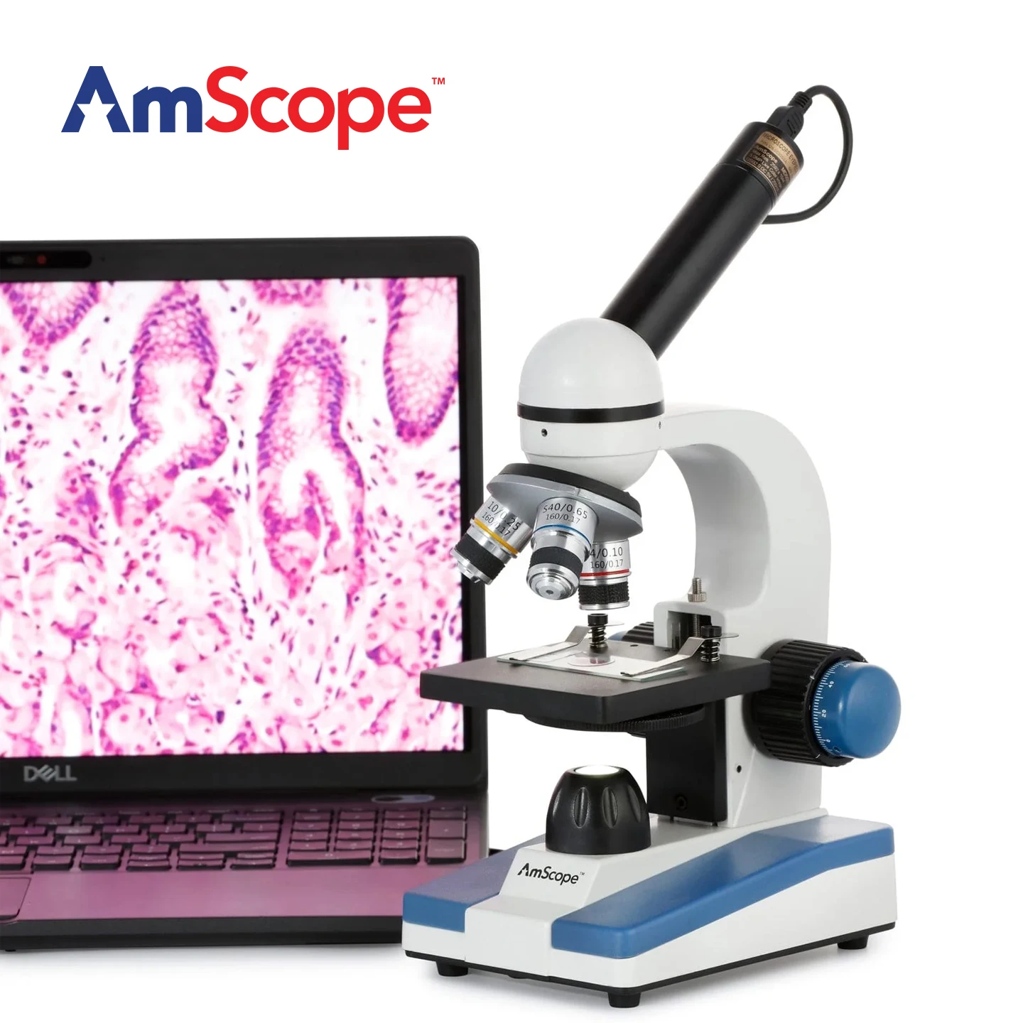 مجهر أحادي العين مركب من نوع A - مراجعة Amscope Microscope Kid Microscope وسعره