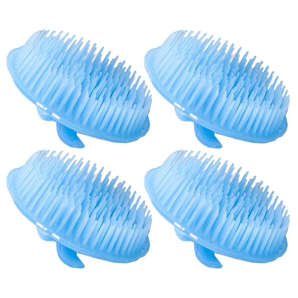 

4 Pcs Shampoo Brush Comb Miss Scrub Scalp Care Pe Head Scrubber for Washing Hair